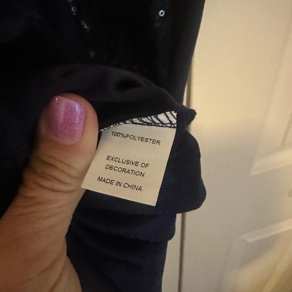 Elegant Navy Sleeveless Dress - Picture 2 of 4
